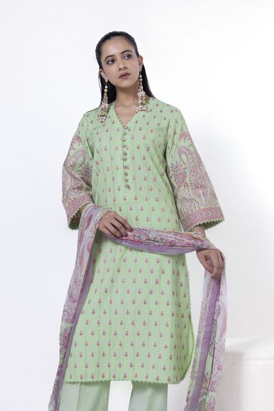 Embroidered | Cambric | Fabrics 3 Piece | USD 35.00