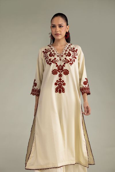 Embroidered | Cambric | Long Cambric Kurta | USD 45.00