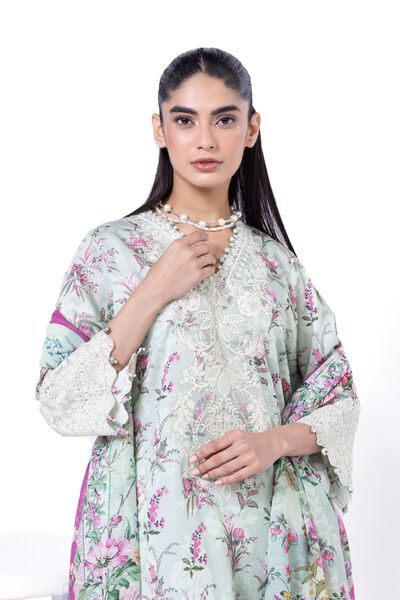 Embroidered | Cotton Satin | Fabrics 3 Piece | USD 18.00