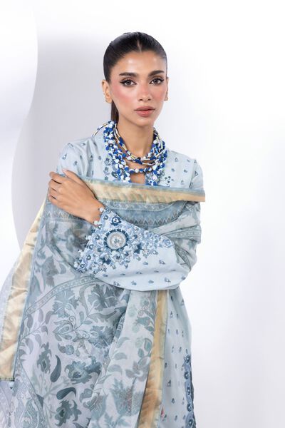 Embroidered | Dull Raw Silk | Fabrics 3 Piece | USD 85.00