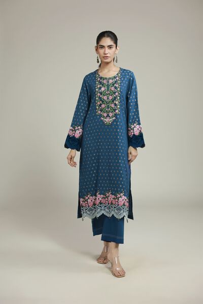 Embroidered | Jacquard | Fabrics 2 Piece | Top and Bottom | USD 55.00
