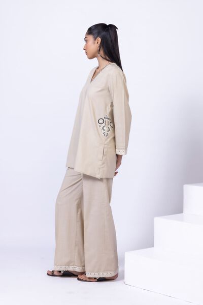 Embroidered | Crosshatch Poplin | Pants | USD 12.00