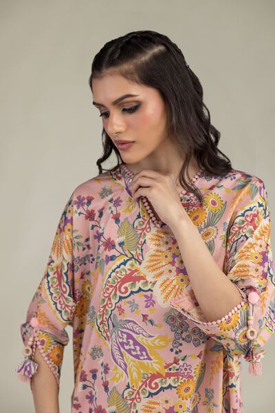 Printed | Cambric | Cambric V-Neck Kurta | USD 35.00