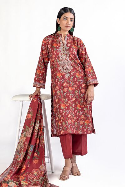 Embroidered | Cambric | Fabrics 3 Piece | USD 22.50
