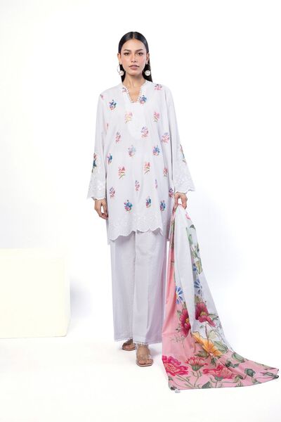 Embroidered | Cotton Dobby | Fabrics 3 Piece | USD 55.00