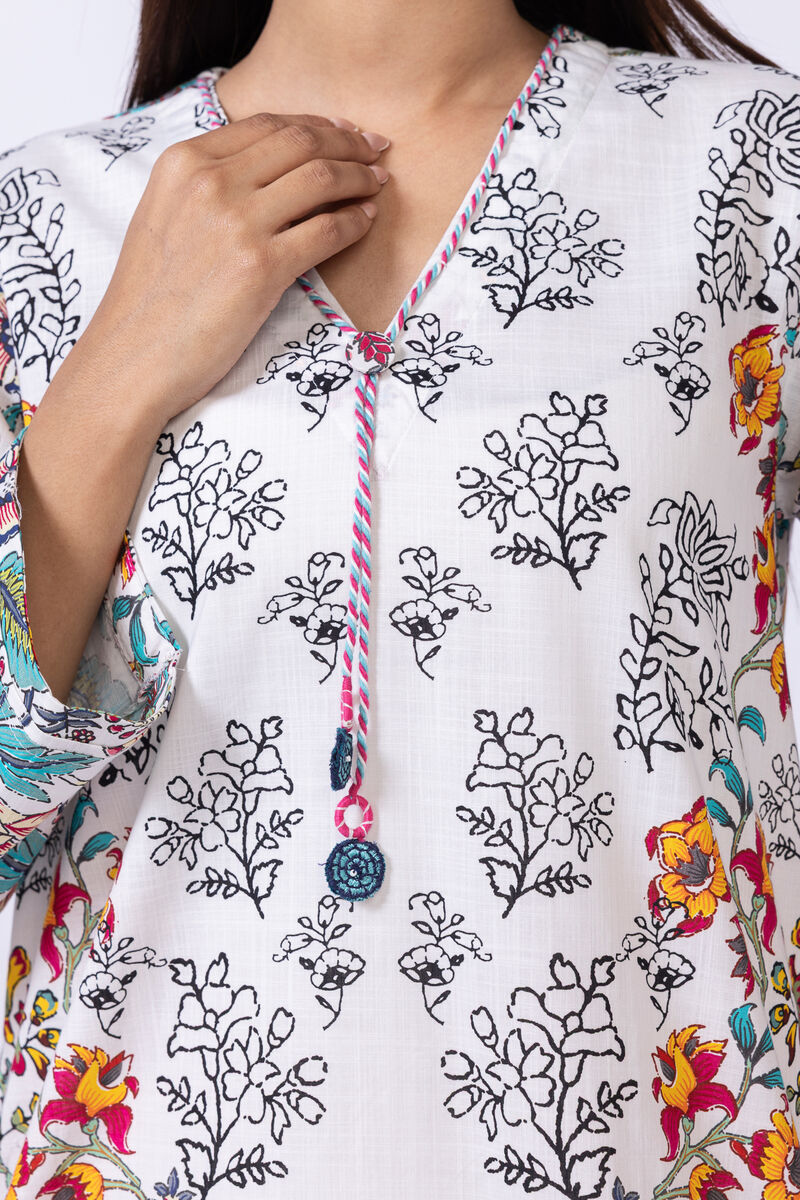Embroidered | Crosshatch Poplin | Kurta | USD 17.50