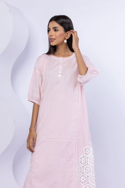 Embroidered | Crosshatch Poplin | Kurta | USD 35.00