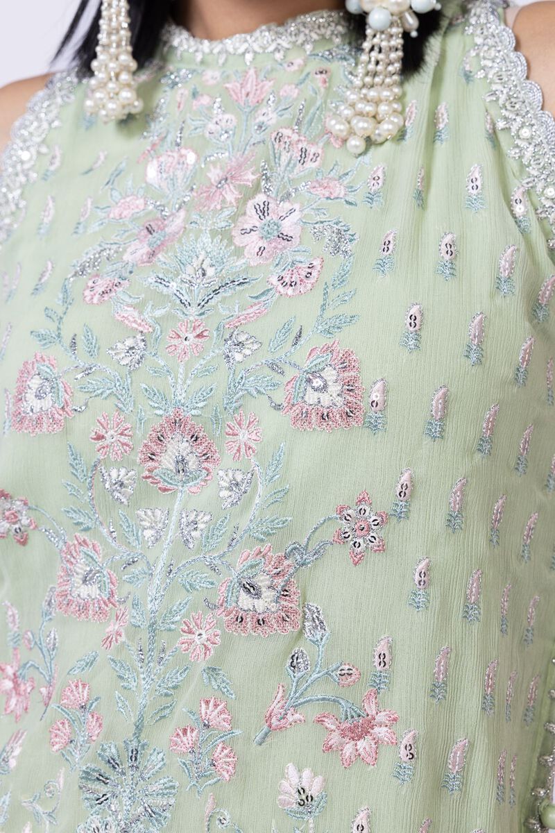Embroidered | Polyester Crinkle Chiffon | Kurta | USD 18.00