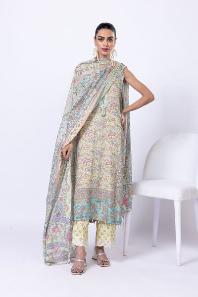 Embroidered | Viscose Oak Silk | Pants | USD 6.00