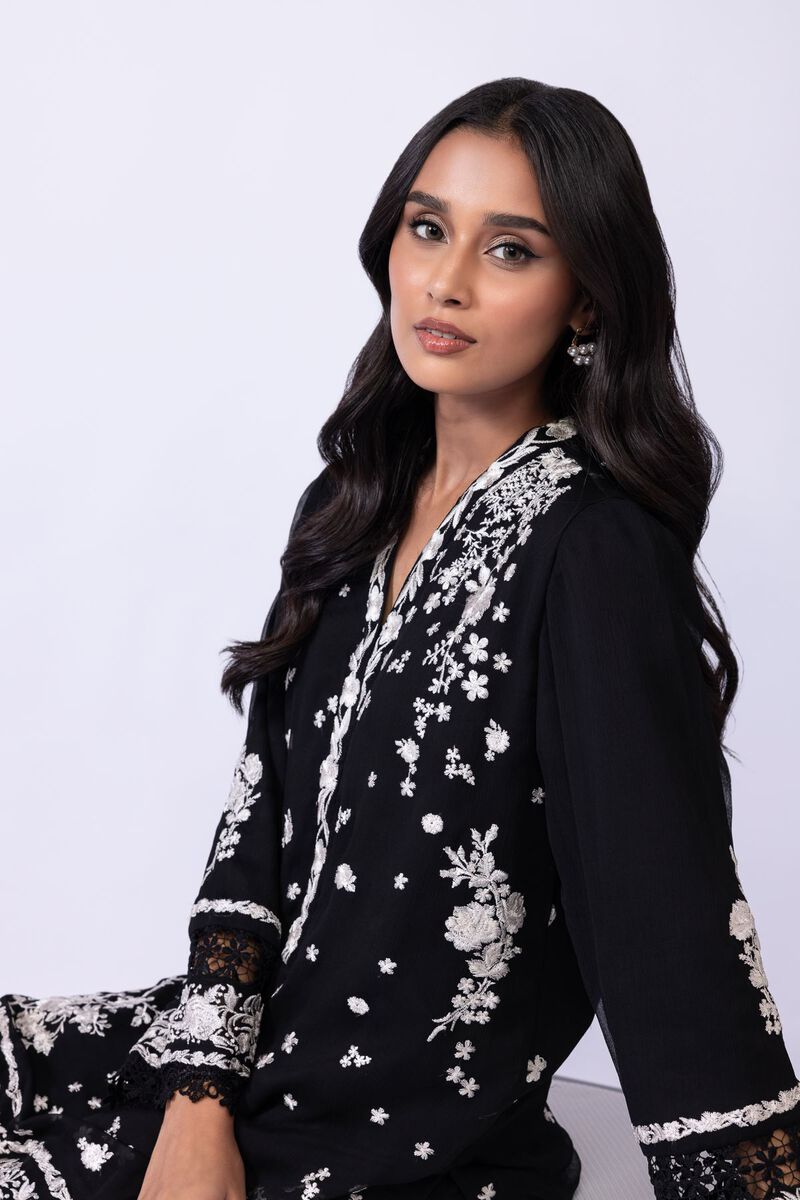 Embroidered | Polyester Crinkle Chiffon | Kurta | USD 24.00