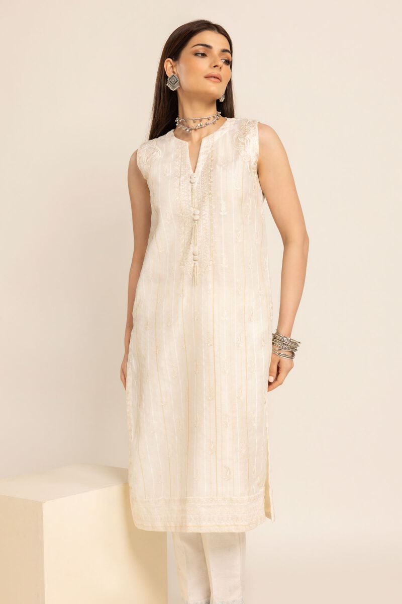 Embroidered | Zari Organza Net | Kurta | null