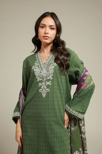 Embroidered | Dobby | Fabrics 3 Piece | USD 13.50