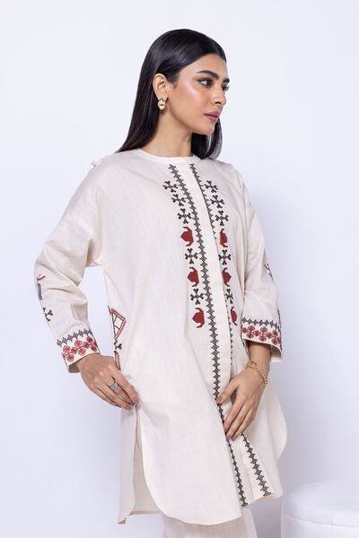 Embroidered | Crosshatch Poplin | Kurta | USD 9.00