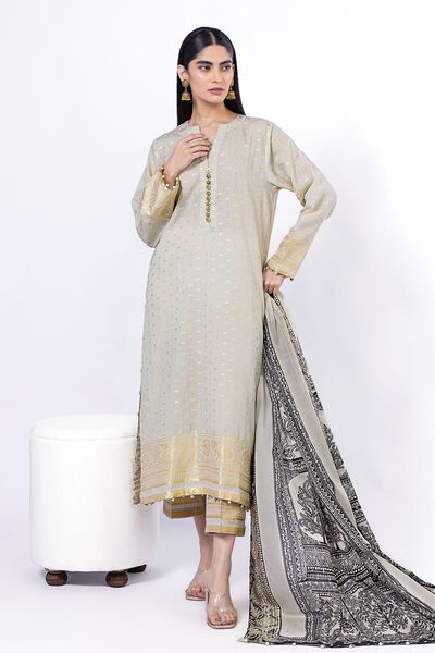 Printed | Jacquard | Fabrics 3 Piece | USD 22.50