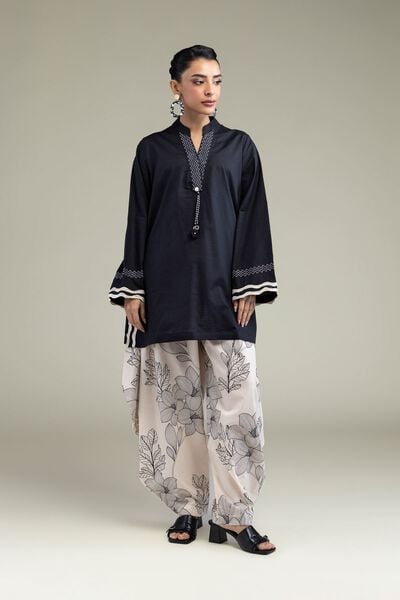 Embroidered | Cotton Dobby | Floral Summer Pants | USD 35.00
