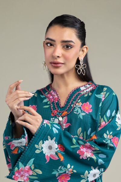 Printed | Cotton Dobby | Floral Longline Kurta | USD 35.00