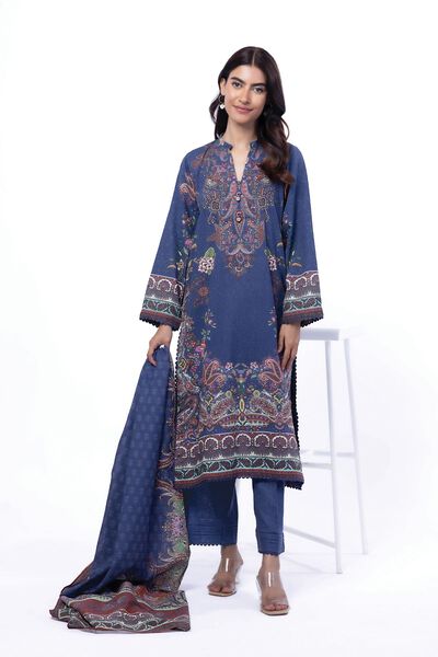 Printed | Karandi | Fabrics 3 Piece | USD 40.00
