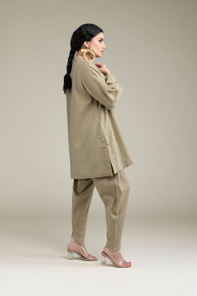 Dyed | Blended Linen | Solid Linen Shalwar | USD 15.00