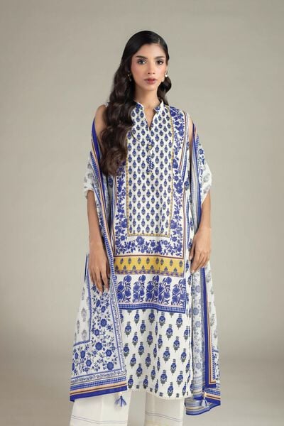 Printed | Cambric | Three Piece Suit | USD 65.00