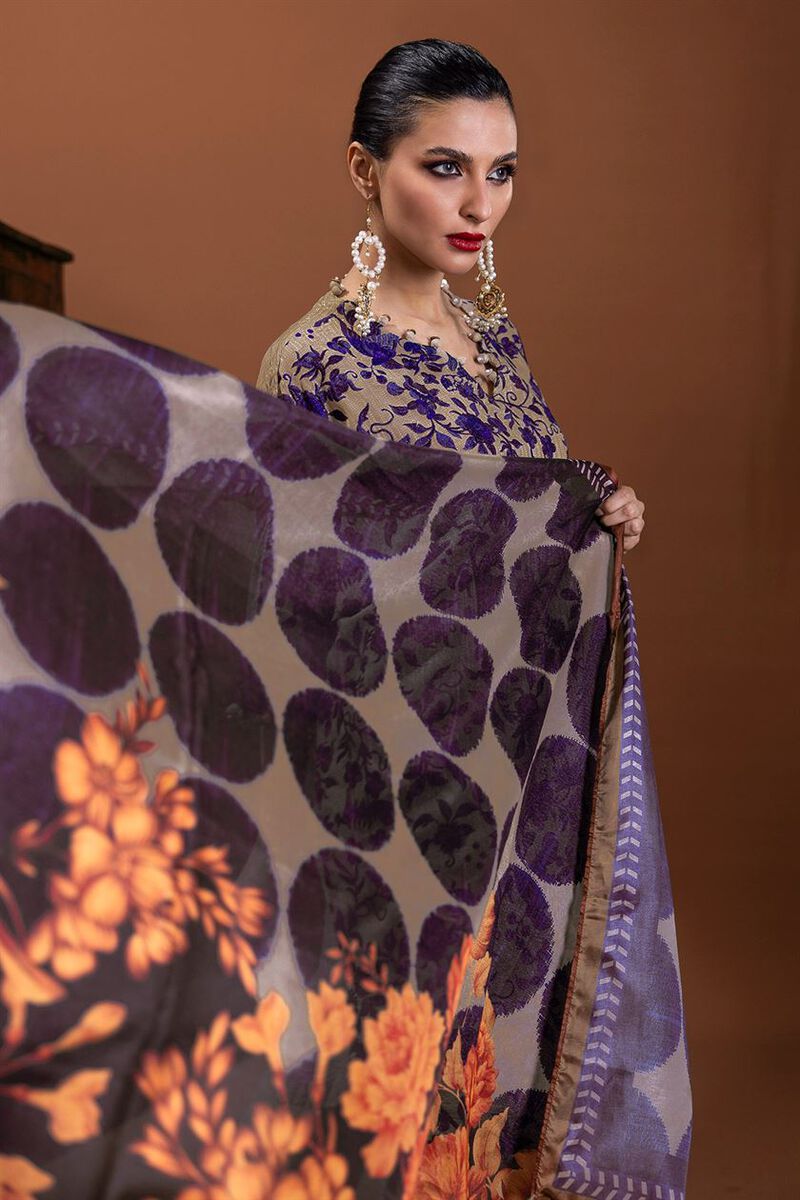 Embroidered | Cotton Zari Jacquard | Fabrics 3 Piece | null