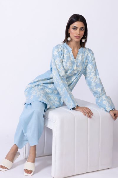 Embroidered | Crosshatch Poplin | Kurta | USD 13.50