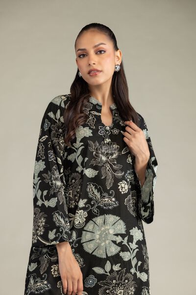 Printed | Cambric | Black Cambric Kurta | USD 35.00