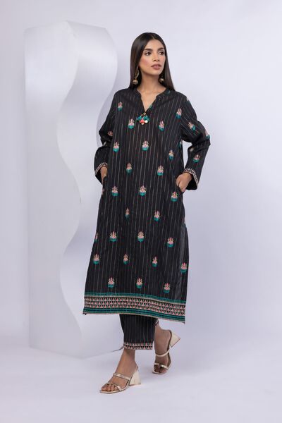 Embroidered | Lurex Stripes | Pants | USD 18.00