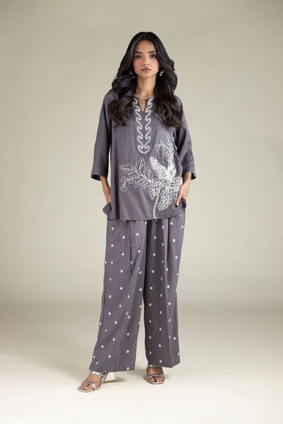 Embroidered | Viscose | Trousers | USD 10.50