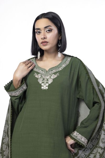 Embroidered | Khaddar | Fabrics 3 Piece | USD 70.00