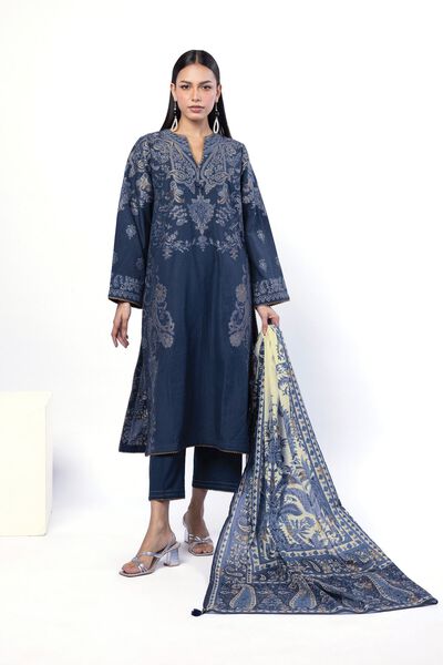 Dyed | Jacquard | Fabrics 3 Piece | USD 45.00