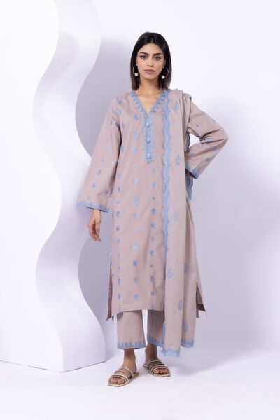 Embroidered | Crosshatch Poplin | Kurta | USD 35.00