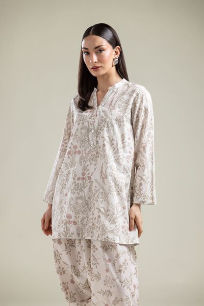 Printed | Cotton Viscose | Floral V-Neck Kurta | USD 17.50