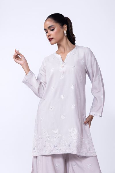Embroidered | Russian Raw Silk | Kurta | USD 50.00