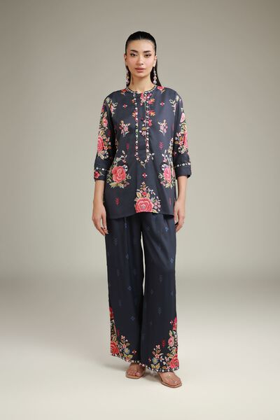 Embroidered | Viscose Crepe | Trousers | USD 9.00