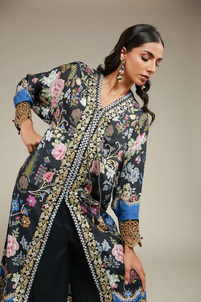 Embroidered | Raw Silk | 2 Piece Co-ord Set | Top and Bottom | USD 37.50