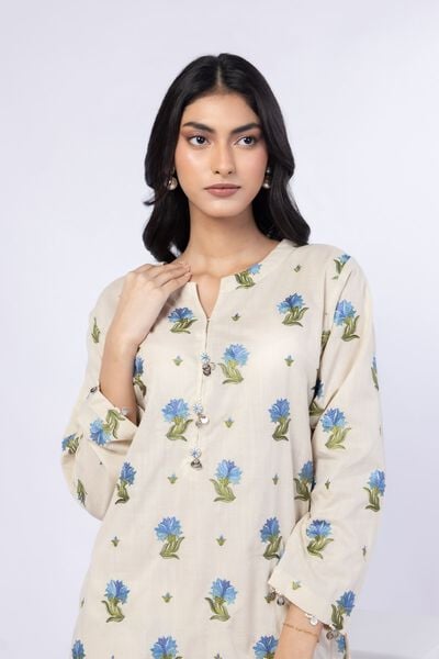 Embroidered | Crosshatch Poplin | Kurta | USD 35.00