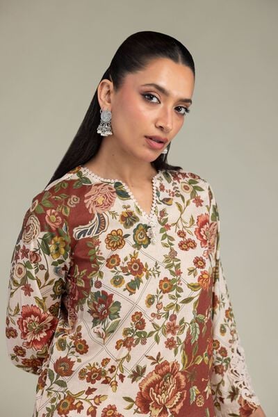 Embroidered | Cambric | Floral Cambric Kurta | USD 12.00