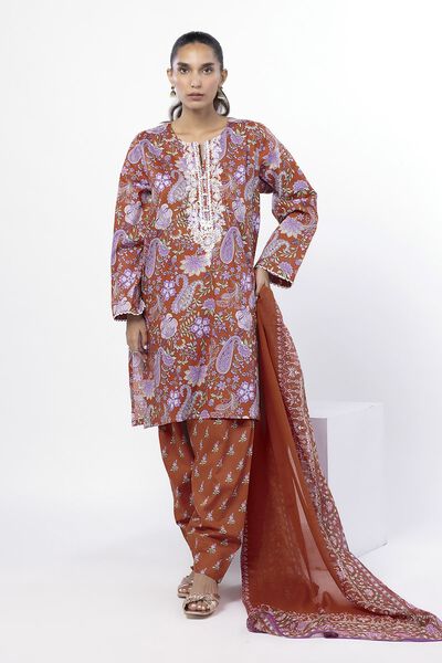 Embroidered | Lawn | Fabrics 3 Piece | USD 40.00