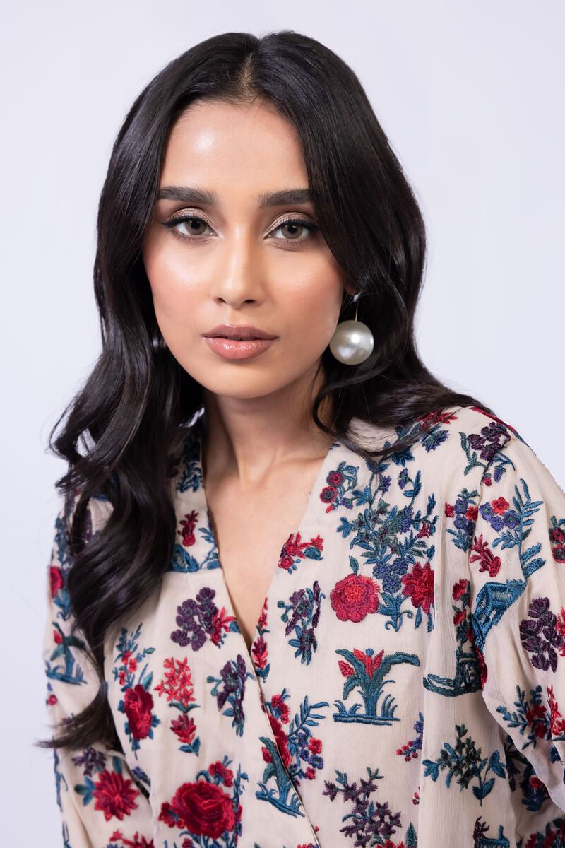 Embroidered | Polyester Crinkle Chiffon | Kurta | null