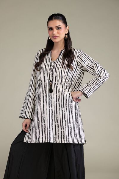 Printed | Cotton Viscose | White Cotton Kurta | USD 35.00