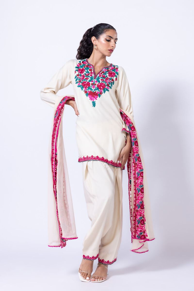 Embroidered | Polyester Crinkle Chiffon | Dupatta | null