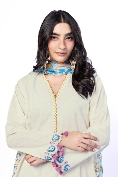 Embroidered | Cotton Dobby | Fabrics 3 Piece | USD 55.00