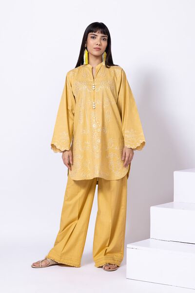 Embroidered | Crosshatch Poplin | Kurta | USD 10.50