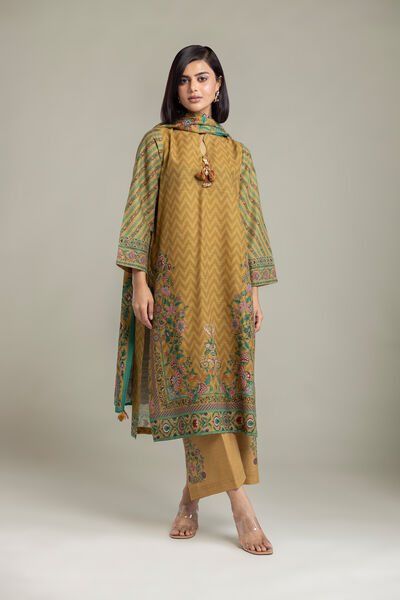 Printed | Light Khaddar | Tailored 3-Piece Set | USD 65.00