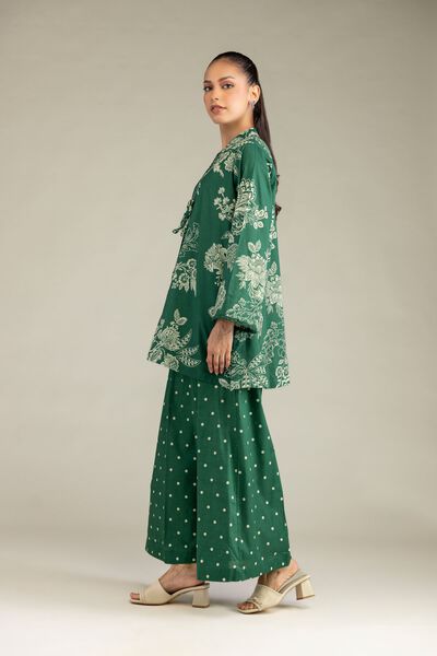 Printed | Cambric | Green Printed Pants | USD 30.00