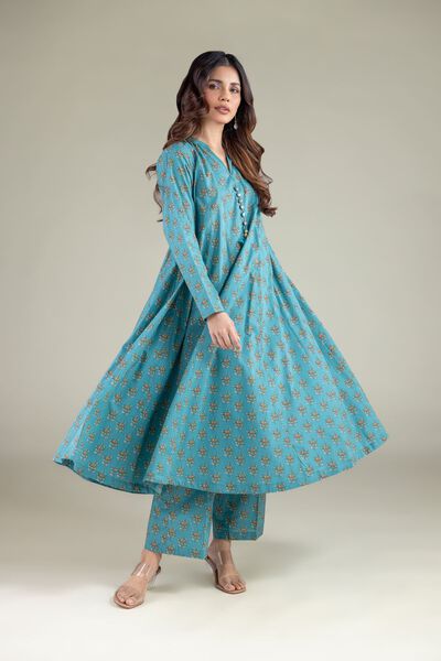 Printed | Cambric | Floral V-Neck Kurta | USD 35.00