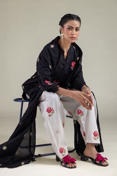 Embroidered | Textured Cotton | Kurta | USD 45.00