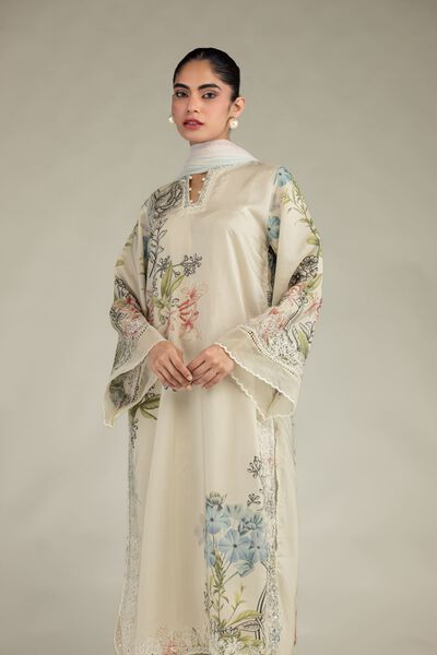 Embroidered | Chiffon | Floral Chiffon Dupatta | USD 30.00