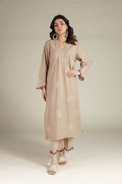 Embroidered | Cotton Dobby | Fabrics 2 Piece | USD 40.00