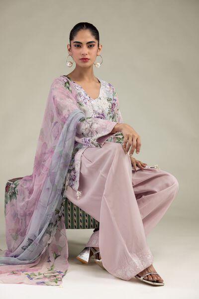 Embroidered | Chiffon | Floral Chiffon Dupatta | USD 30.00